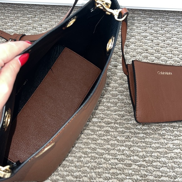 NWOT Calvin Klein Brown Purse - Picture 7 of 11